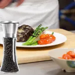 Picture of 2x Adjustable Stainless Steel Salt & Pepper Grinder Set, Manual Spice Mill Shaker