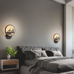 Picture of Modern LED Round Wall Lamp – 12W Deer Light with Three-Color Modes for Bedroom, Living Room, Hallway & More