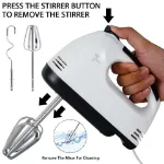 Picture of 7-Speed Electric Hand Mixer – Handheld Whisk & Egg Beater for Baking, Cream, and Cake Blending