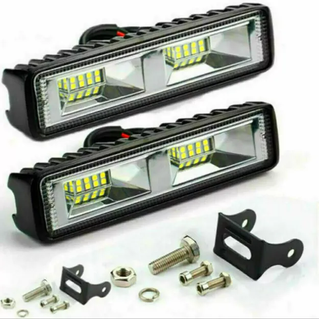 Picture of 2x 48W LED Work Light Bar, Off-Road Spot & Flood Driving Lamp,  12V Heavy-Duty Truck & SUV Lighting