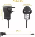 Picture of 12V 1A/2A/3A AC/DC Power Supply Adapter, Safe & Reliable Charger for LED Strips, CCTV Cameras & Electronics