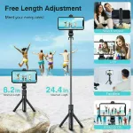 Picture of Bluetooth Selfie Stick Tripod – Extendable Monopod with Wireless Remote for iPhone & Samsung