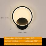 Picture of Modern 12W LED Round Wall Lamp – Minimalist Light Fixture with 3 Adjustable Color Temperatures 