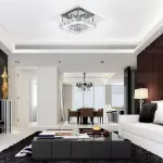 Picture of Modern Square LED Crystal Ceiling Light, Elegant 12W Chandelier for Living Room, Bedroom & Hallway