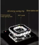 Picture of Modern Square LED Crystal Ceiling Light, Elegant 12W Chandelier for Living Room, Bedroom & Hallway