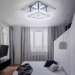 Picture of Modern Square LED Crystal Ceiling Light, Elegant 12W Chandelier for Living Room, Bedroom & Hallway