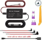 Picture of Universal Mini USB Dash Cam Hardwire Kit – 12V-24V to 5V 3A Hard Wire Cable with Fuse for Car DVR