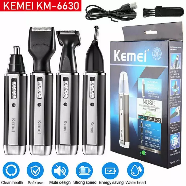 Picture of 4-in-1 Men's Rechargeable Grooming Kit, Beard, Hair, Nose & Ear Trimmer with Precision Blades