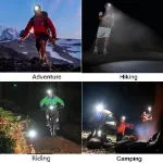 Picture of 20000LM Rechargeable LED Headlamp – 5X T6 Zoomable Head Torch with Adjustable Straps & USB Charging