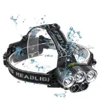 Picture of 20000LM Rechargeable LED Headlamp – 5X T6 Zoomable Head Torch with Adjustable Straps & USB Charging