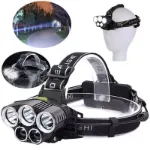 Picture of 20000LM Rechargeable LED Headlamp – 5X T6 Zoomable Head Torch with Adjustable Straps & USB Charging