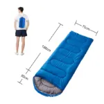 Picture of 4-Season Single Sleeping Bag – Rectangular Zip-Up Lightweight Camping Bed for Kids & Adults