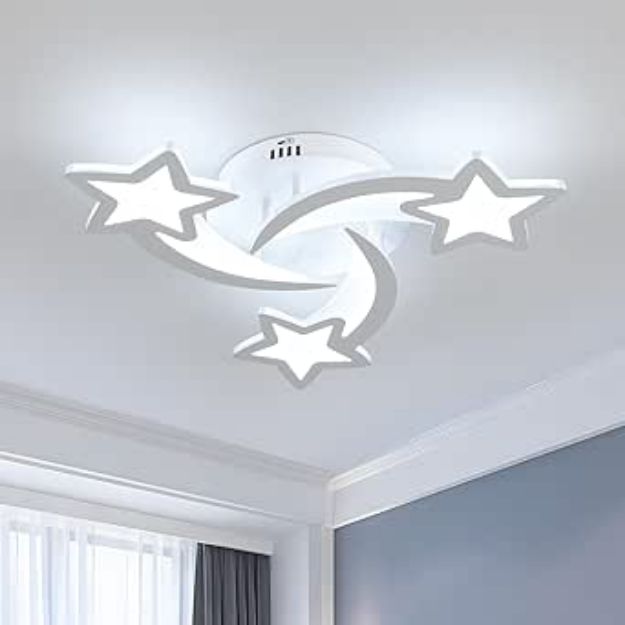 Picture of 40W 3600LM LED Ceiling Light for Kids Room, Cool White 6500K Flush Mount Ceiling Lamp