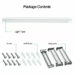 Picture of 4-Pack 4FT LED Shop Lights,  6500K Daylight Ceiling Fixtures for Garage, Workshop, and Basement