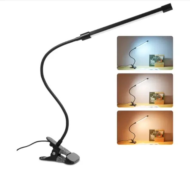 Picture of USB Clip-On LED Desk Lamp , Flexible Clamp Light for Reading, Bedside, and Night Use