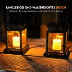 Picture of 2-Pack Solar-Powered Waterproof LED Hanging Lanterns , Outdoor Garden & Table Lamps