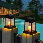 Picture of 2-Pack Solar-Powered Waterproof LED Hanging Lanterns , Outdoor Garden & Table Lamps