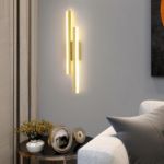 Picture of Dimmable LED Wall Sconce, 16W Gold Modern Wall Light for Bedroom, Living Room, Hallway, Bathroom