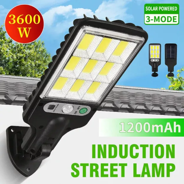 Picture of 6000W Solar-Powered LED Wall Light,  Motion Sensor Security Lamp for Outdoor & Street Use