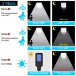 Picture of 6000W Solar-Powered LED Wall Light,  Motion Sensor Security Lamp for Outdoor & Street Use