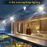 Picture of 6000W Solar-Powered LED Wall Light,  Motion Sensor Security Lamp for Outdoor & Street Use