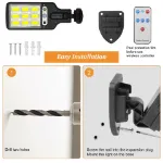 Picture of 6000W Solar-Powered LED Wall Light,  Motion Sensor Security Lamp for Outdoor & Street Use