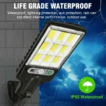 Picture of 6000W Solar-Powered LED Wall Light,  Motion Sensor Security Lamp for Outdoor & Street Use