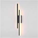 Picture of Modern Black LED Wall Lights, 16W Acrylic Wall Lamp for Living Room, Hallway, Bedroom, and Stairs