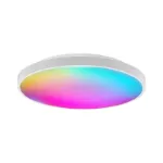 Picture of RGB 48W LED Flush Mount Ceiling Light,  13” Dimmable Color-Changing Lamp with Remote, Perfect for Bedrooms, Kids Rooms, Parties & Festivals