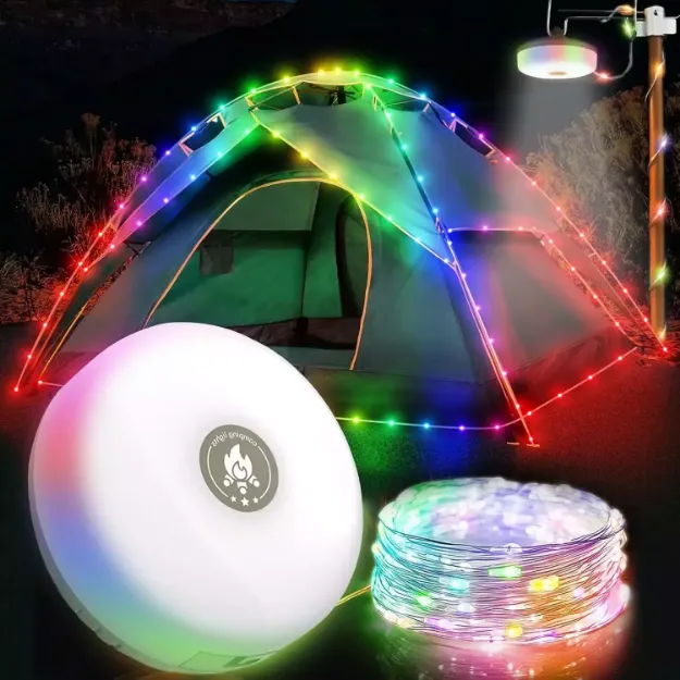 Picture of 10M LED Camping String Lights, Waterproof & Portable Outdoor Stowable LED Lights