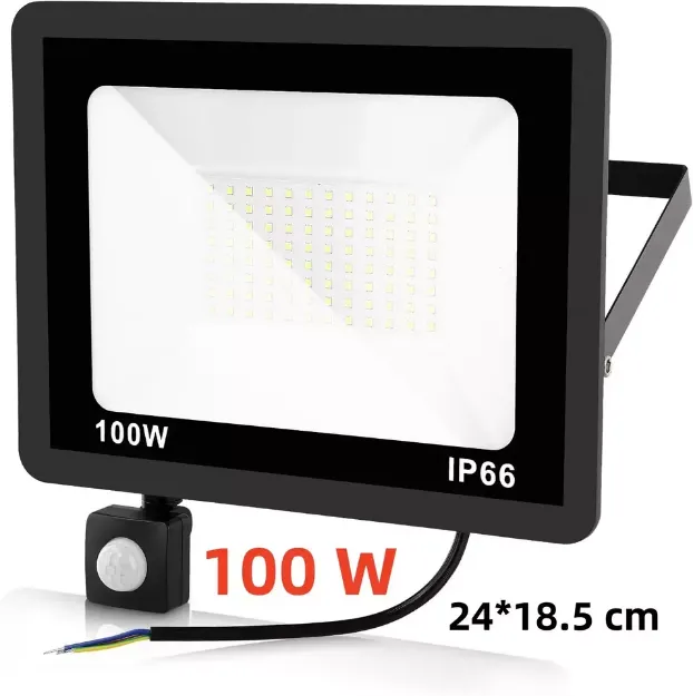 Picture of 100W LED Motion Sensor Floodlight,  Outdoor Security Spotlight for Garden & Driveway