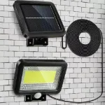 Picture of 100 LED Solar Motion Sensor Wall Light,  Outdoor Security Floodlight for Garden & Pathways