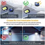 Picture of 100 LED Solar Motion Sensor Wall Light,  Outdoor Security Floodlight for Garden & Pathways