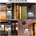 Picture of 100 LED Solar Motion Sensor Wall Light,  Outdoor Security Floodlight for Garden & Pathways