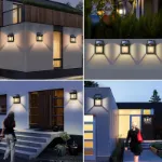 Picture of LED Solar-Powered Motion Sensor Wall Light, Outdoor Garden Security Lamp