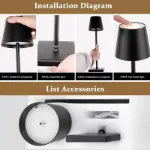 Picture of Cordless Rechargeable LED Table Lamp, Dimmable Night Light for Home & Decor