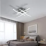 Picture of Modern 4-Wave Dimmable LED Ceiling Pendant Light, Stylish Fixture for Living Room & Bedroom