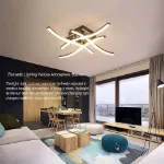 Picture of Modern 4-Wave Dimmable LED Ceiling Pendant Light, Stylish Fixture for Living Room & Bedroom