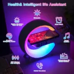 Picture of Smart LED Lamp with Bluetooth Speaker, Wireless Charger, RGB Night Light & Alarm Clock