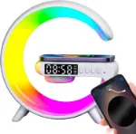 Picture of Smart LED Lamp with Bluetooth Speaker, Wireless Charger, RGB Night Light & Alarm Clock