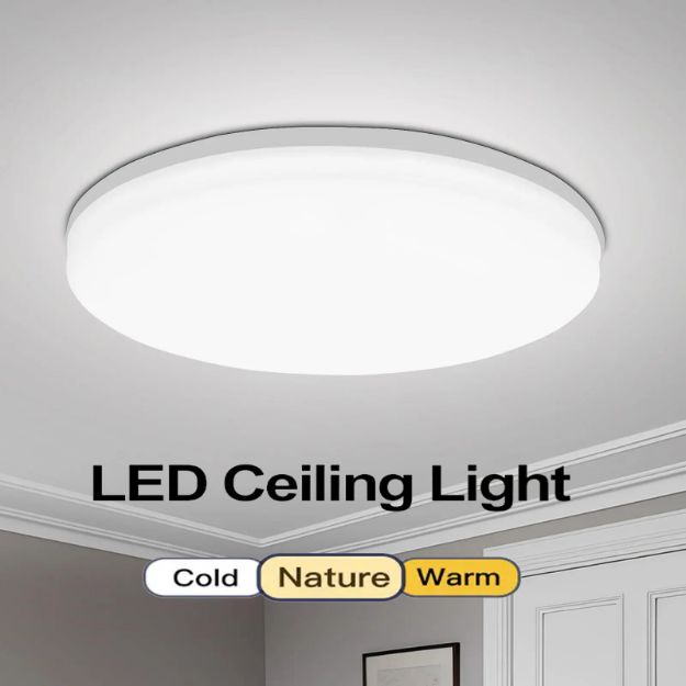 Picture of Ultra-Thin 48W LED Ceiling Panel Light, Modern Downlight for Bedroom, Kitchen & Living Room