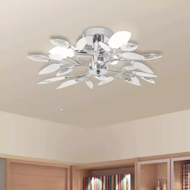 Picture of Luminous Crystal LED Ceiling Chandelier, Elegant Lighting for Living Room, Bedroom & Kitchen