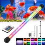 Picture of Submersible RGB LED Aquarium Light Bar with Remote,  Waterproof Fish Tank Lighting with UK Plug