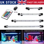 Picture of Submersible RGB LED Aquarium Light Bar with Remote,  Waterproof Fish Tank Lighting with UK Plug