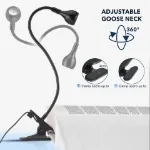 Picture of USB Clip-On LED Desk Lamp, Flexible Clamp Reading Light for Bedside, Table & Office