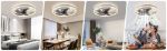 Picture of Modern LED Ceiling Fan Light,  Dimmable Chandelier with Remote Control for Living Room & Bedroom