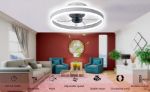 Picture of Modern LED Ceiling Fan Light,  Dimmable Chandelier with Remote Control for Living Room & Bedroom