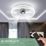 Picture of Modern LED Ceiling Fan Light,  Dimmable Chandelier with Remote Control for Living Room & Bedroom