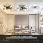 Picture of Modern LED Ceiling Fan Light,  Dimmable Chandelier with Remote Control for Living Room & Bedroom