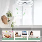 Picture of Modern LED Ceiling Fan Light,  Dimmable Chandelier with Remote Control for Living Room & Bedroom